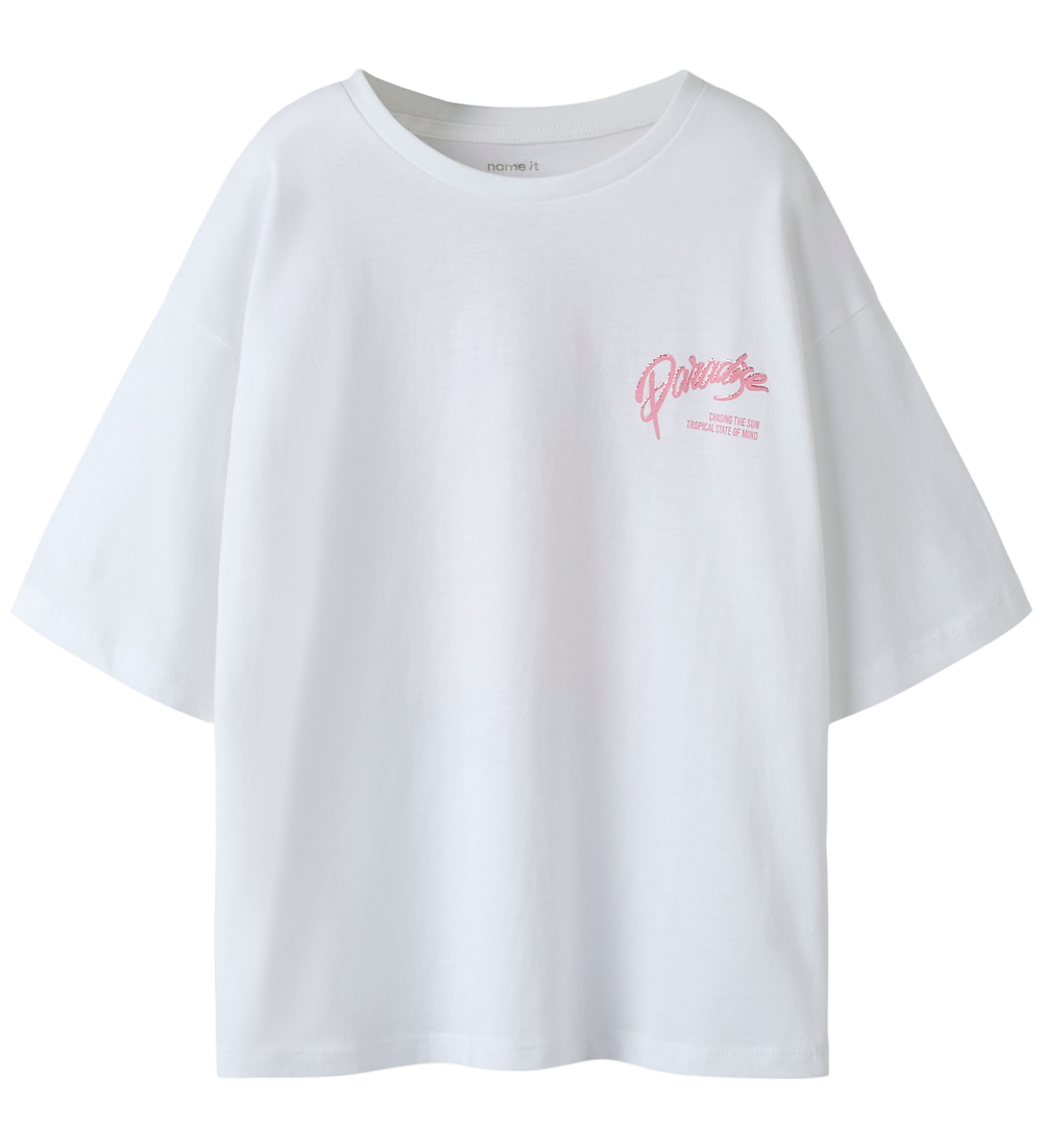 Name It T-Shirt - NkfHaima - Bright White/Paradise - Name It - 6 Jahre (116) - T-Shirts