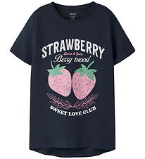 Name It T-shirt - NkfVix - Navy Blazer/Strawberry Club