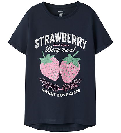 Name It T-shirt - NkfVix - Navy Blazer/Strawberry Club