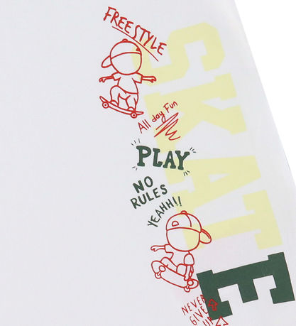 Name It T-shirt - NkmVux - Bright White/Skate Boy