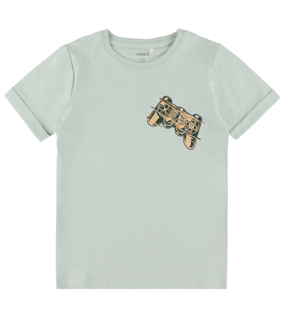 Name It T-Shirt - NkmVux - Pale Aqua/Controller - Name It - 6 Jahre (116) - T-Shirts