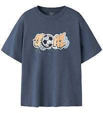 Name It T-shirt - NkmVeldo - Vintage Indigo/Goal