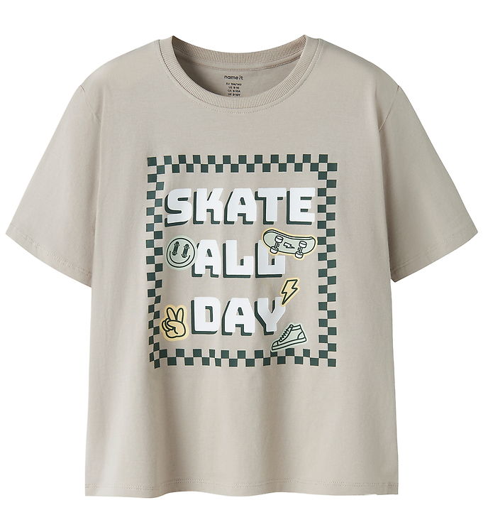 Name It Veldo - Børne T-shirt - Grå - 116