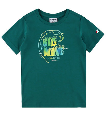 Champion T-shirt - Grøn m. Print