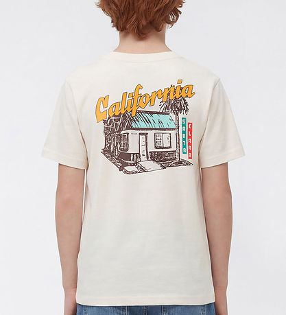 Champion T-shirt - Råhvid m. Print