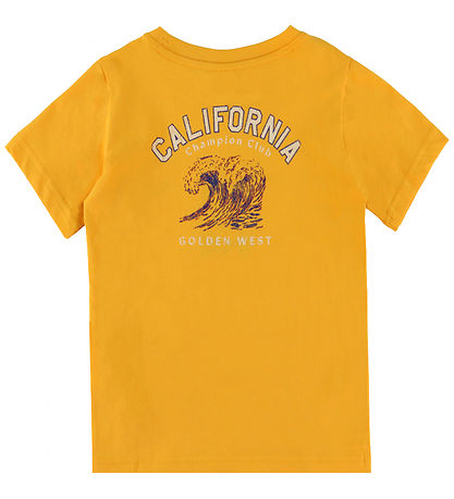 Champion T-shirt - Orange m. Print