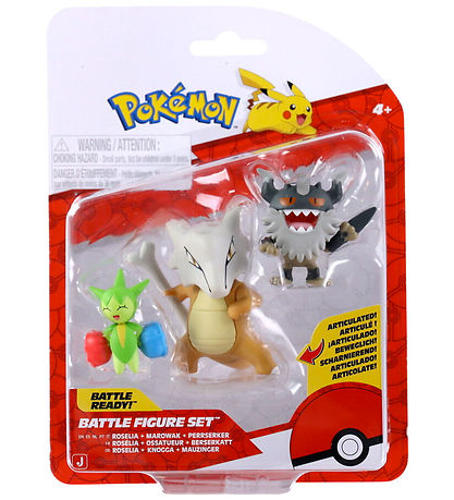 Pokémon Figurer - Battle Figure - 3-pak - Roselia/Marowak/Perrse