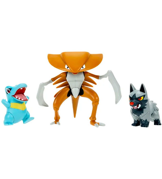 Pokémon Battle Figure 3-Pack - Poochyena, Totodile & Kabu - GEEKD.dk