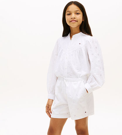 Tommy Hilfiger Shorts - Broderie Anglaise - White