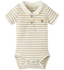 Lil Atelier Polobody k/æ - Slim - NbmHaldur - Coconut Milk/Coca 
