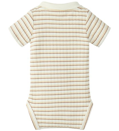 Lil Atelier Polobody k/æ - Slim - NbmHaldur - Coconut Milk/Coca 