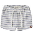 Lil Atelier Shorts - Loose - NbmHaldur - Coconut Milk/Dusty Blue