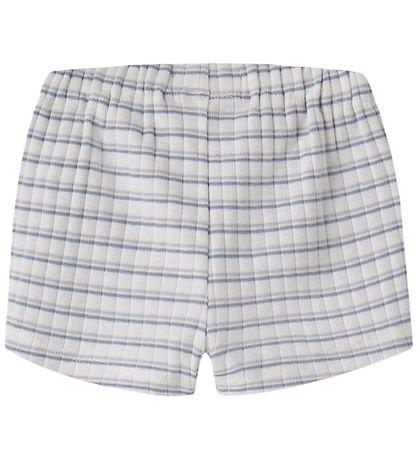 Lil Atelier Shorts - Loose - NbmHaldur - Coconut Milk/Dusty Blue
