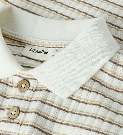 Lil Atelier Polo - Loose - Rib - NmmHaldur - Coconut Milk/Coca M