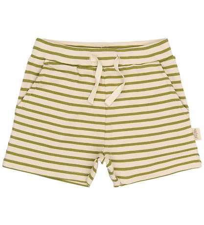 Petit Piao Shorts - Modal - PpSky - Mosstone Striped