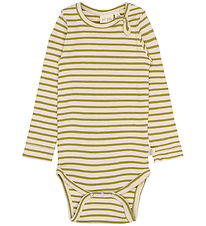 Petit Piao Body l/æ - Rib/Modal - PpSky - Mosstone Striped