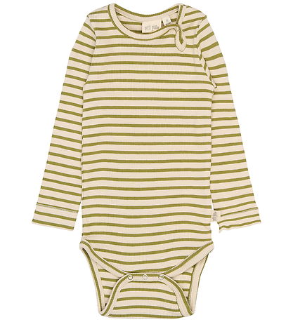 Petit Piao Body l/æ - Rib/Modal - PpSky - Mosstone Striped