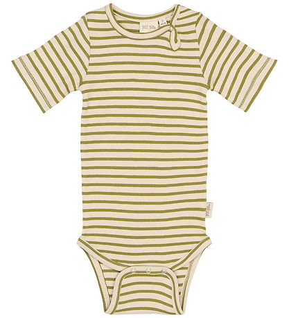 Petit Piao Body k/æ - Rib/Modal - PpSky - Mosstone Striped