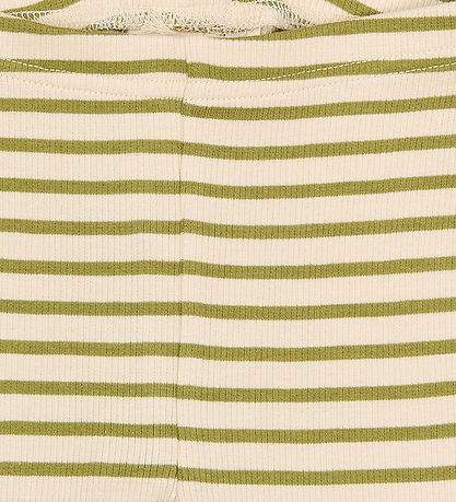 Petit Piao Leggings - Rib/Modal - PpSky - Mosstone Striped