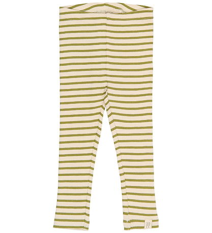 Petit Piao Leggings - Rib/Modal - PpSky - Mosstone Striped