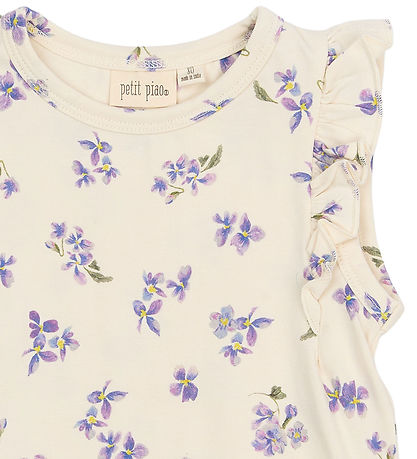 Petit Piao Bluse - PpStar - Eggnog Viola AOP