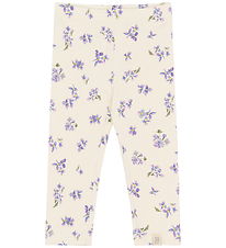 Petit Piao Leggings - Ppstar - Eggnog Viola AOP