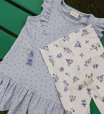 Petit Piao Leggings - Ppstar - Eggnog Viola AOP