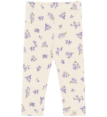 Petit Piao Leggings - Ppstar - Eggnog Viola AOP