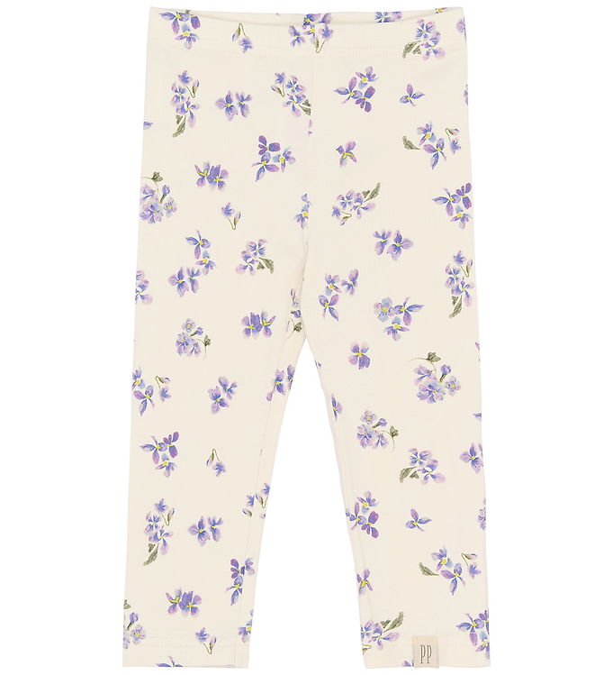 Petit Piao Leggings - Ppstar - Eggnog Viola AOP