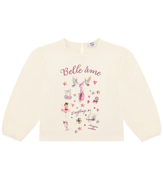 Hust and Claire T-shirt - HCAlma Belle A'me - Ivory m. Glimmer