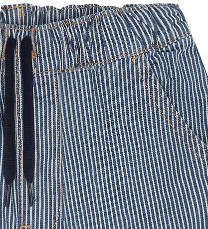 Hust and Claire - Shorts - HCHans Yd stripe - Blue Denim