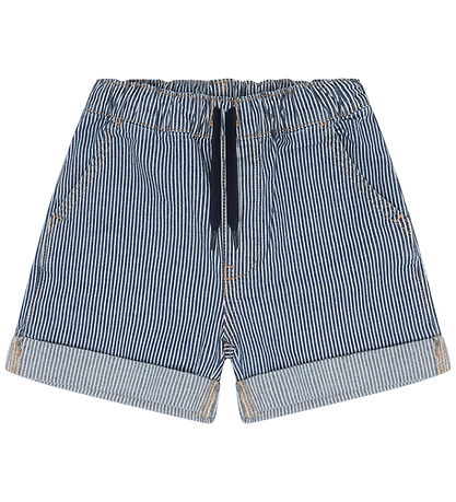 Hust and Claire - Shorts - HCHans Yd stripe - Blue Denim