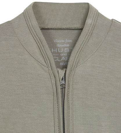 Hust and Claire Cardigan - HCCurd Solid Zip - Seagrass