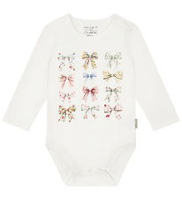 Hust and Claire Bodysuit l/s - HCBritt Bow - Ivory