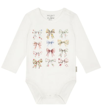Hust and Claire Body l/æ -  HCBritt bow - Ivory m. Sløjfer