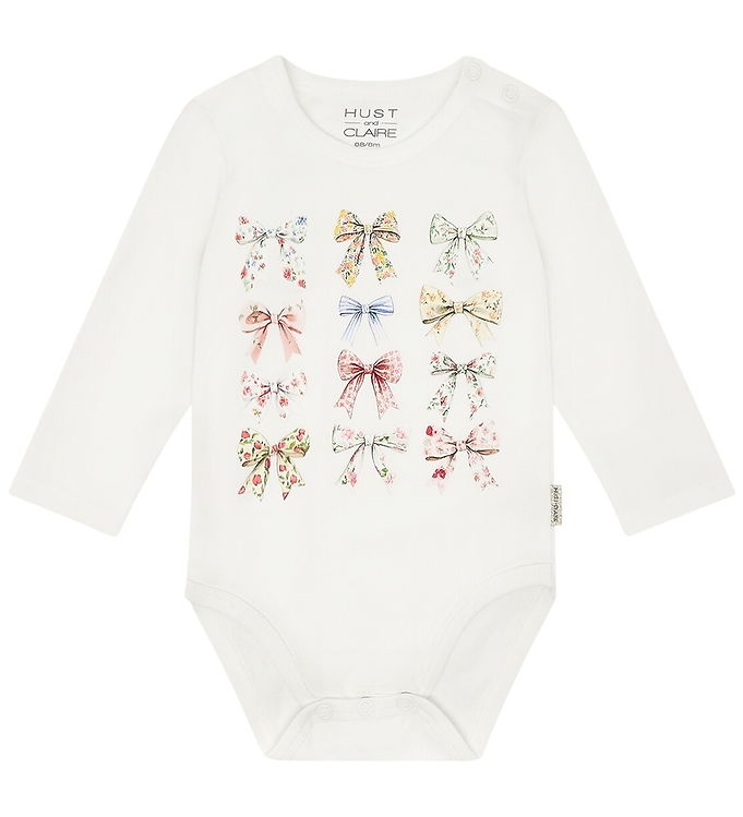 Hust and Claire Body l/æ - HCBritt bow - Ivory m. Sløjfer