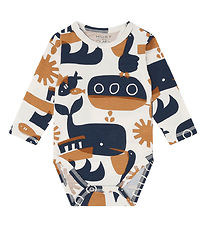 Hust and Claire Bodysuit l/s - HCBilly Oceanlife - Snow White
