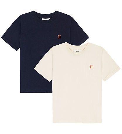 Les Deux T-shirt - 2-pak - Norregaard - Dark Navy/ Ivory