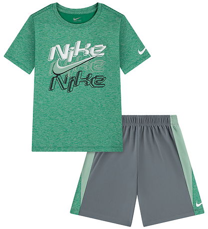 Nike Shortssæt - t-Shirt/ Shorts - Smoke Grey