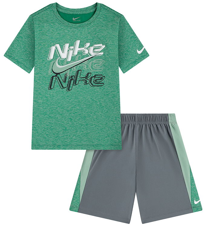 Nike Shortssæt - t-Shirt/ Shorts - Smoke Grey
