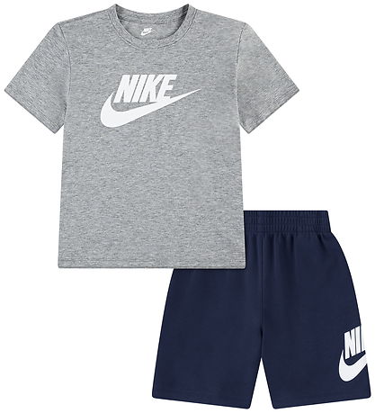 Nike Shortssæt - t-Shirt/ Shorts - Midnight Navy/ Grey