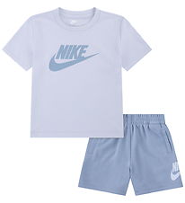 Nike Shortssæt - t-Shirt/ Shorts - Work Blue