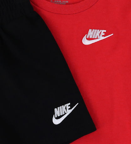 Nike Shortssæt - T-shirt/Shorts - University Red/Sort