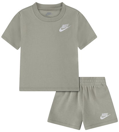 Nike Shortssæt - T-shirt/ Shorts - Spruce Fog