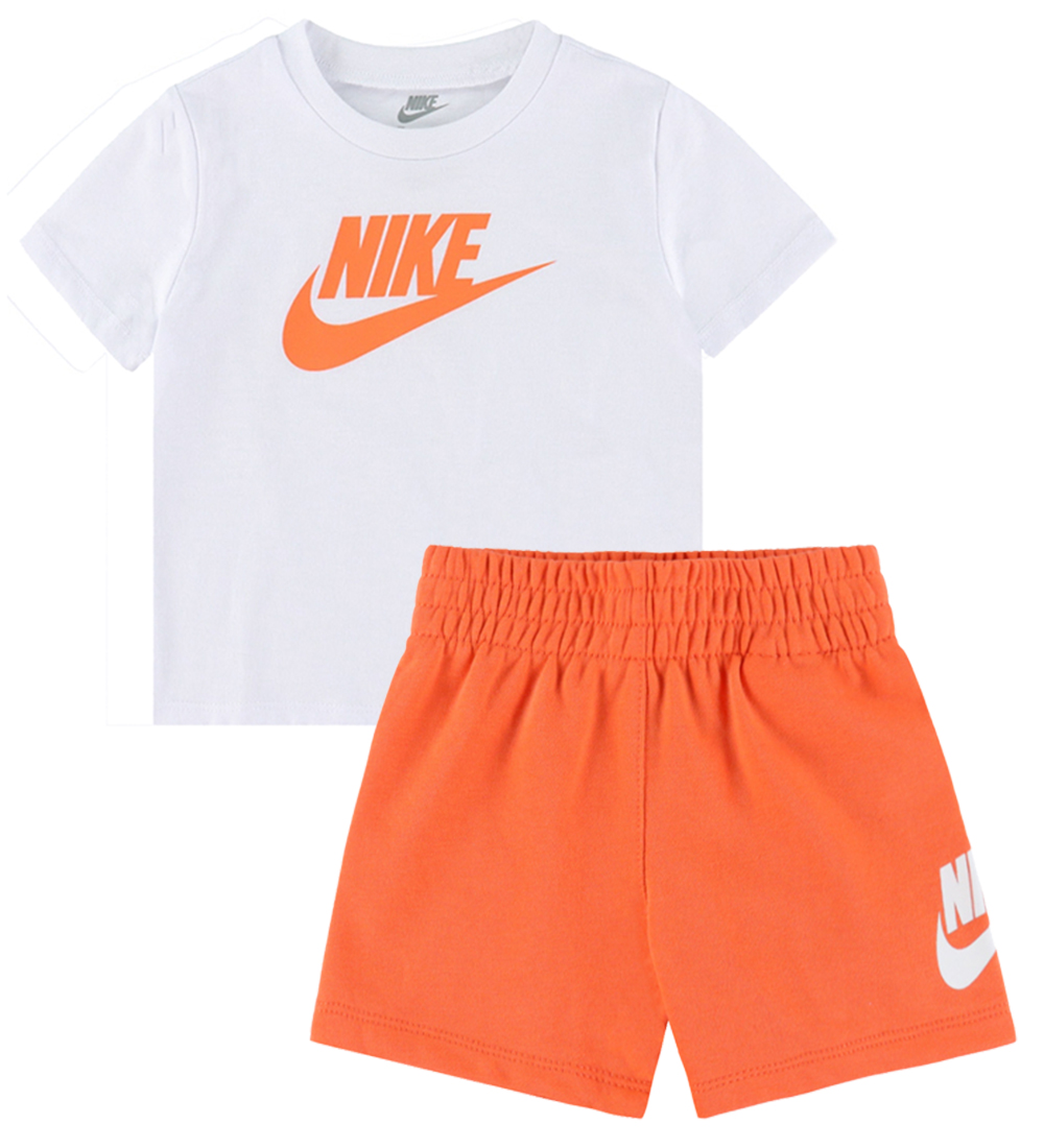 Nike Shorts Set - T-Shirt/Shorts - Turf Orange m. Logo - Nike - 12 mt - Shorts