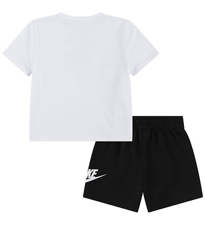 Nike Shortssæt - T-shirt/ Shorts - Black/ White