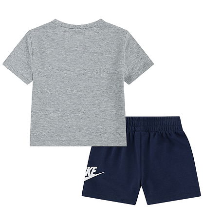 Nike Shortssæt - T-shirt/ Shorts - Midnight Navy/ Grey