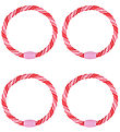 Name It Hårelastikker - 4-pak - NkfJolena - Pink Drink/POINSETTI