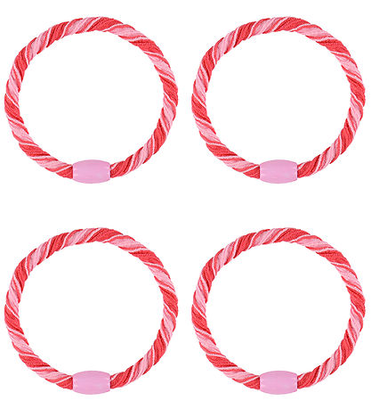 Name It Hårelastikker - 4-pak - NkfJolena - Pink Drink/POINSETTI