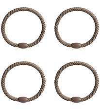 Name It Hårelastikker - 4-pak - NkfJolena - Brown Lentil